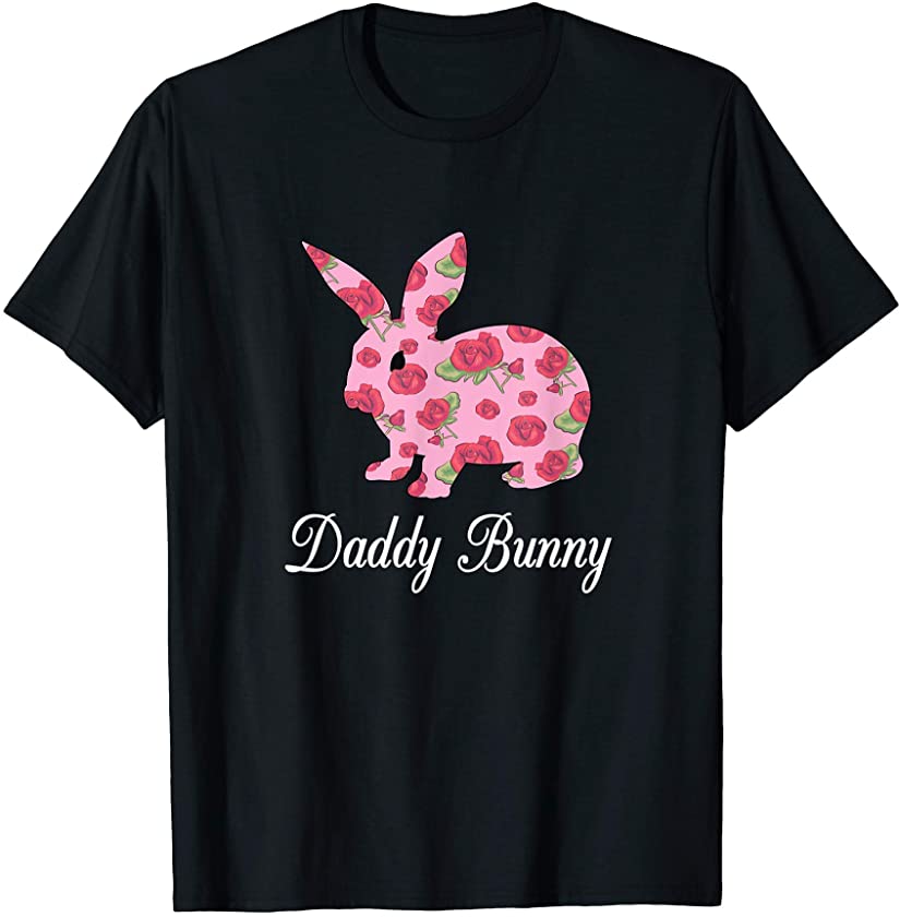 Daddy Bunny Floral Easter Eggs Matching Family T-Shirt