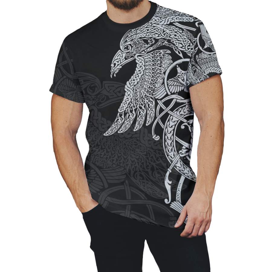 Viking T-Shirt –  Munin Tattoo Style A7