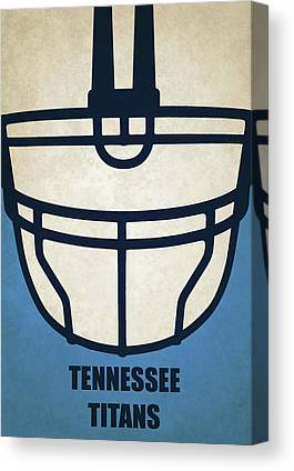 Tennessee Titans Helmet Art Joe Hamilton Canvas Print