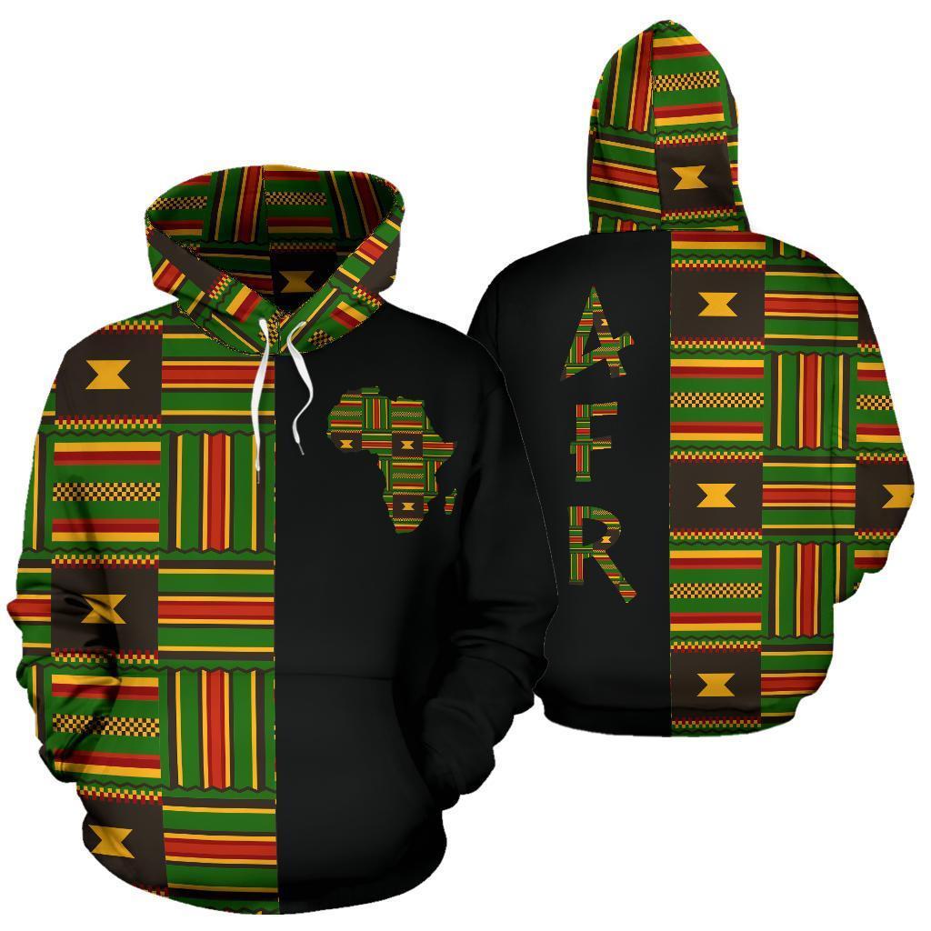 Greek Life Hoodie – Kente Cloth – Ghanaian Pattern The Half