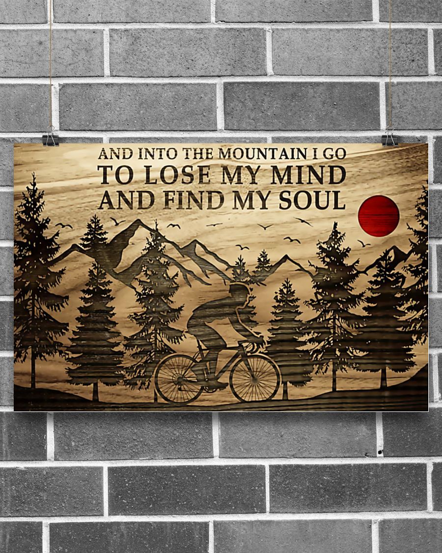 Into The Mountain Cycling Horizontal Canvas And Poster | Wall Decor Visual Art