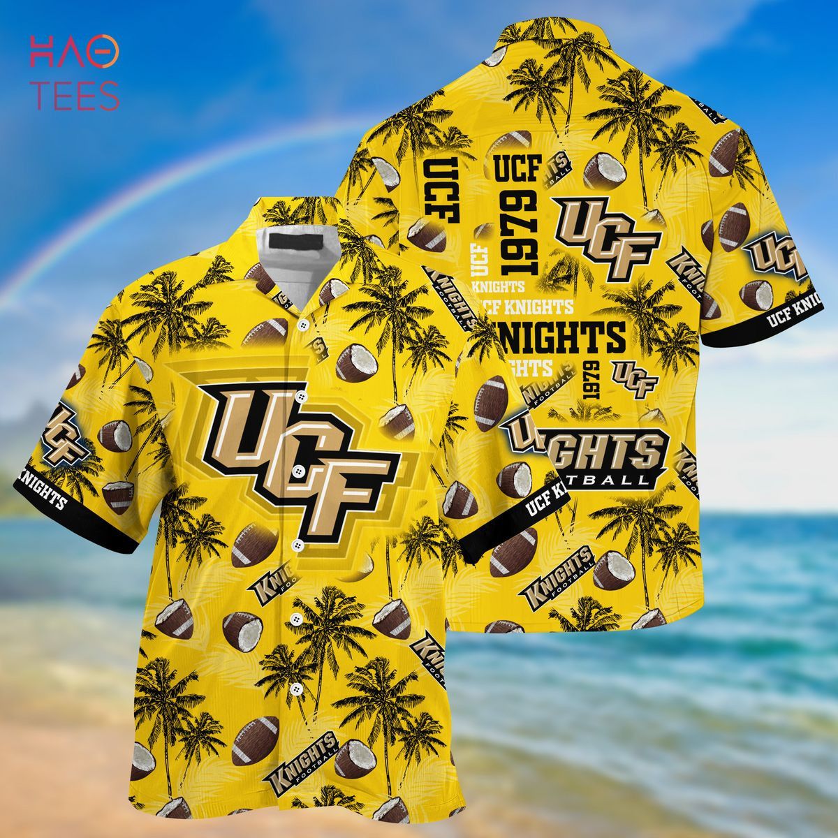 NCCA Ucf Knights Coconut Gold Trendy Hawaiian Shirt Aloha Shirt