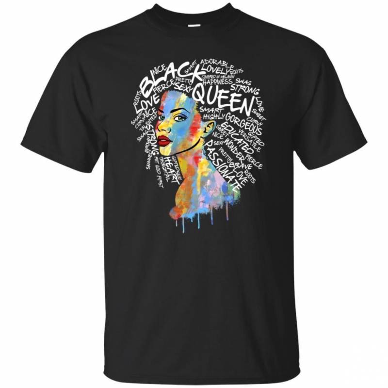 Black Queen Black History Educated Melanin T-shirt VA05