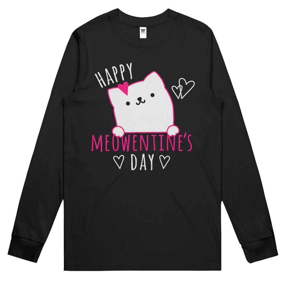 Cute Cat Valentines Day Shirt For Girls Kitty Quote Long Sleeve T Shirts