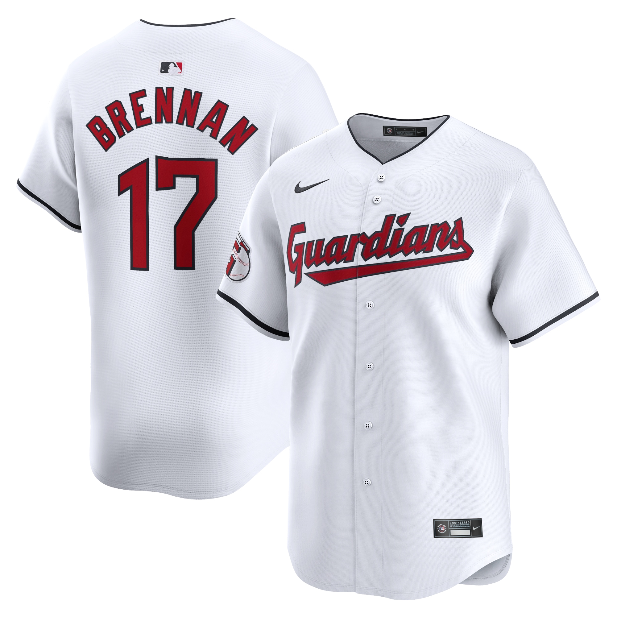 Will Brennan Cleveland Guardians Home Limited Player Jersey – White