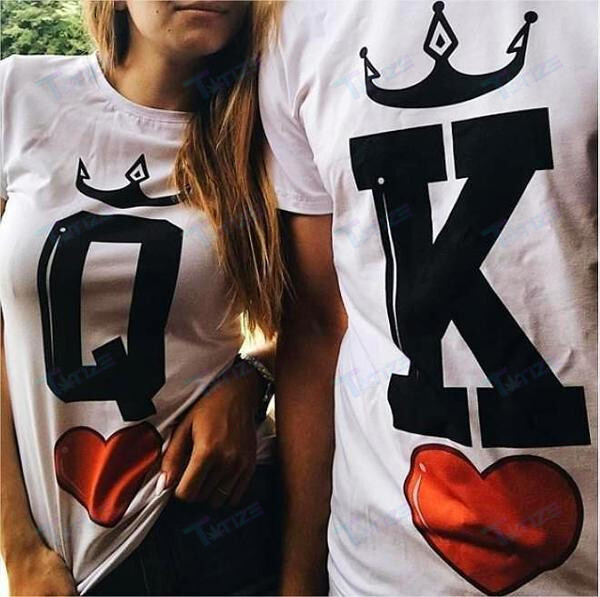 Couple Matching Shirts Card King & Queen Couple Gift Graphic Unisex T Shirt, Sweatshirt, Hoodie Size S – 5Xl