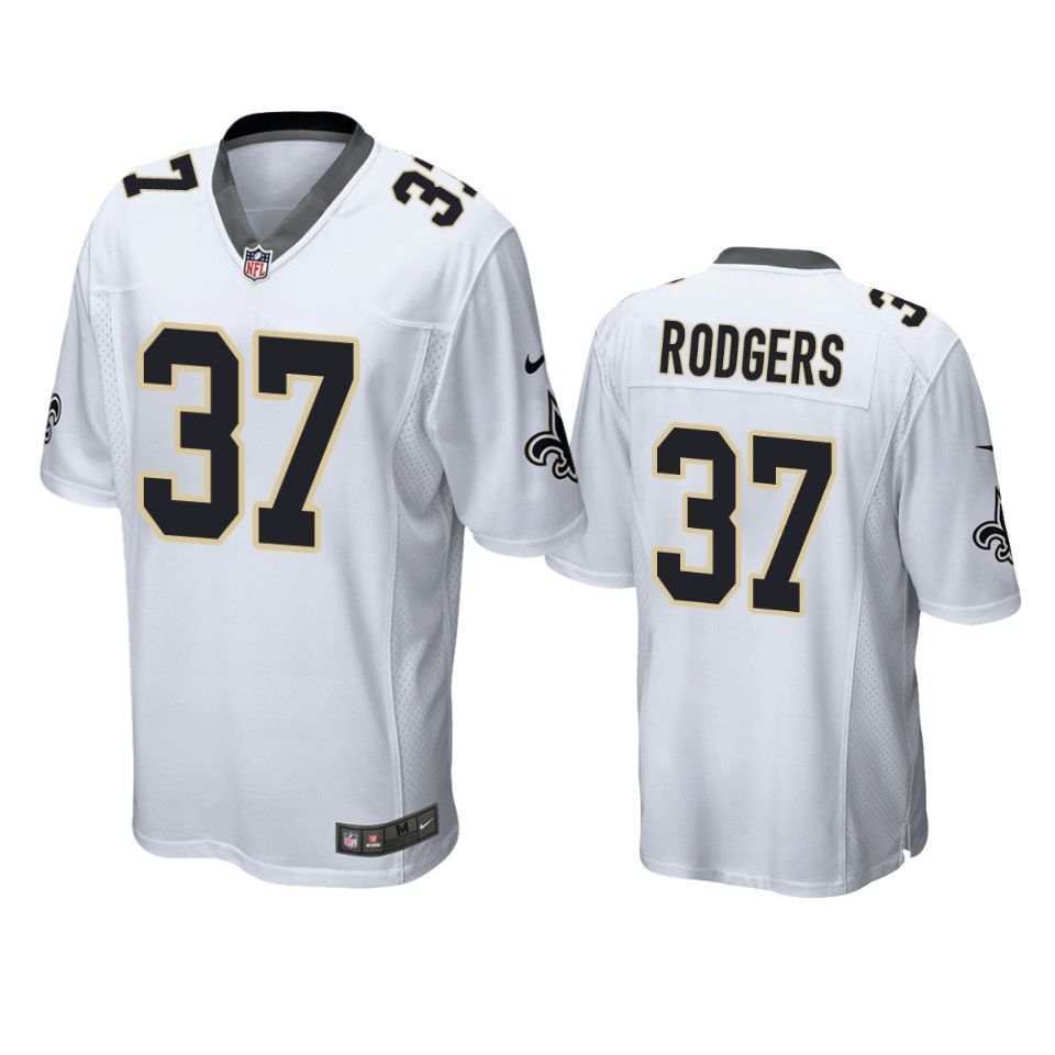 New Orleans Saints Jacquizz Rodgers Game White Mens Jersey