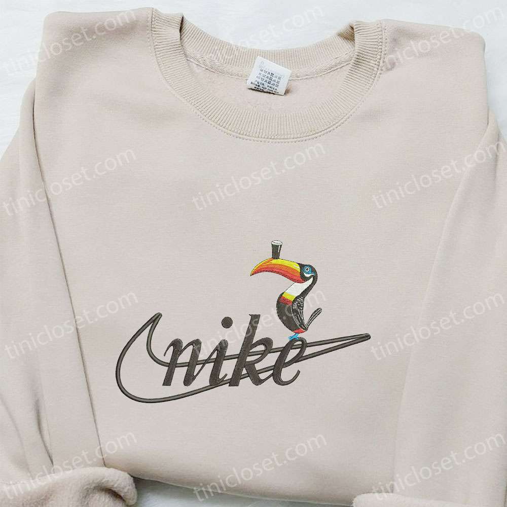 Toucans Bird x Nike Embroidered Shirt, Animal Embroidered Shirt, Nike Inspired Embroidered Shirt – Small Gifts Great Love