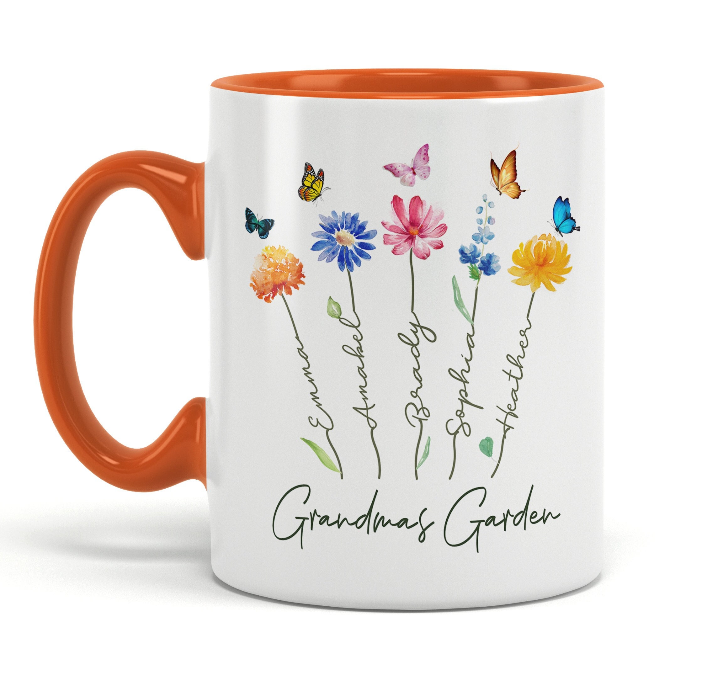 Personalized Gifts, Grandma Gifts Ideas, Mothers Day Gifts for Grandma, Grandmas Garden Mug, Grandma Birthday Gifts, Grandma Mug, Coffee Mug