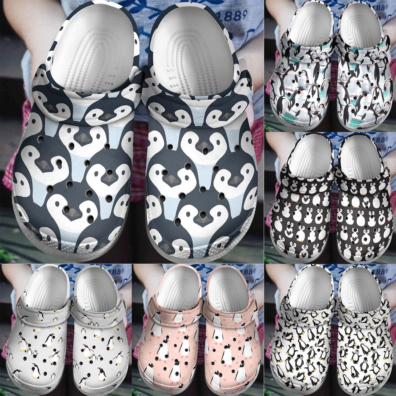 Penguin Personalize Clog Custom Crocs Fashionstyle Comfortable For Women Men Kid Print 3D Penguin Collection