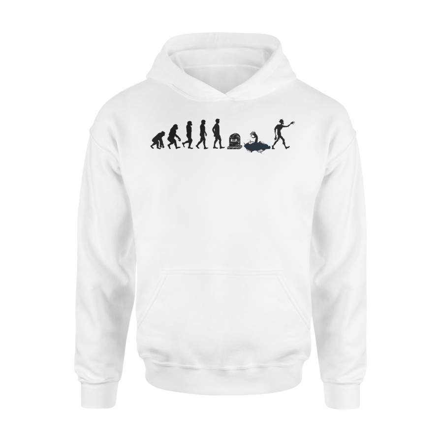 365 Printing Evolution Zombie Tee White Funny Halloween Zombie Halloween Hoodie