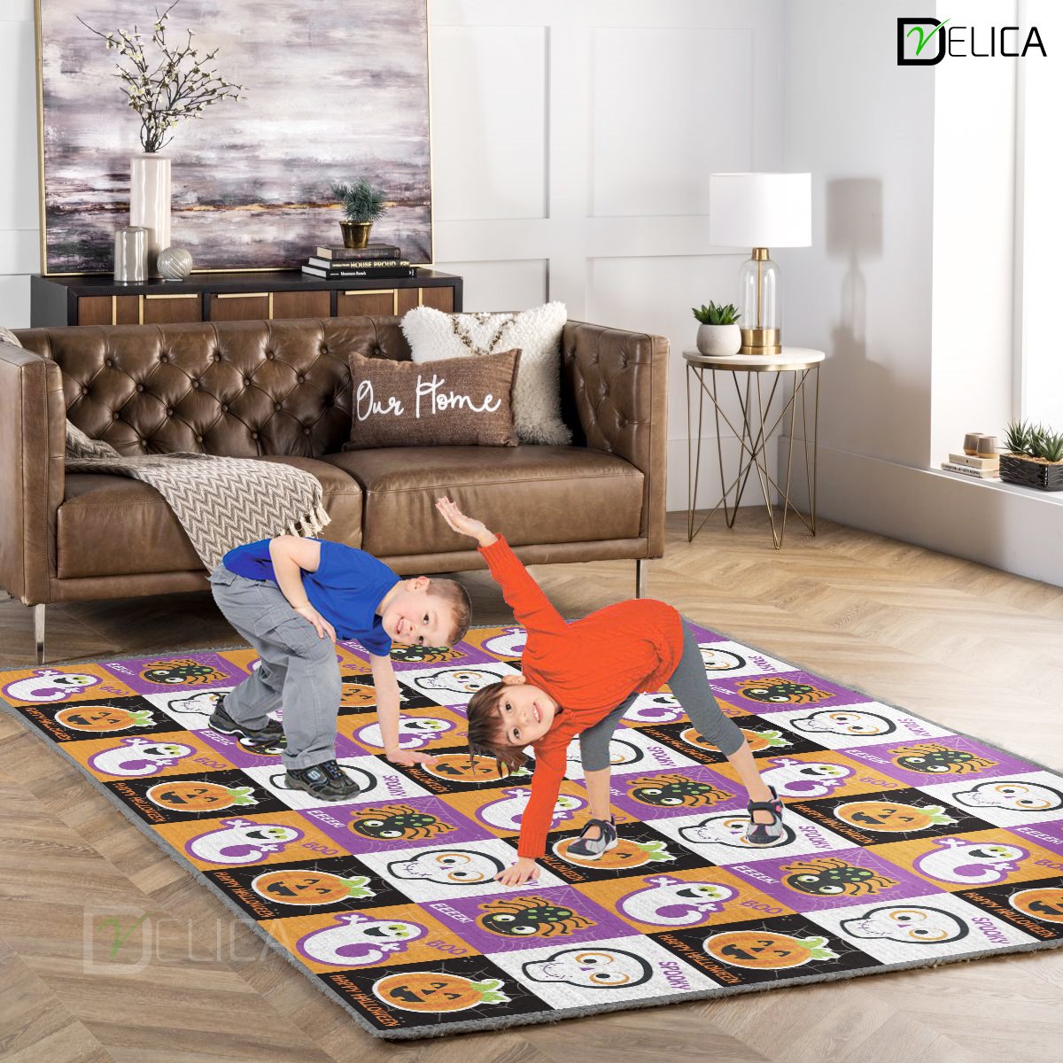 Halloween Twister Game Area Rug | Colorful S – 2XL