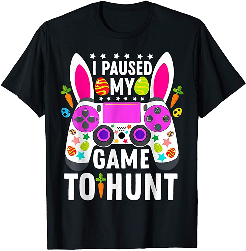 Rabbit T-Shirts Easter Eggs Hunting Gaming Bunny T-Shirt