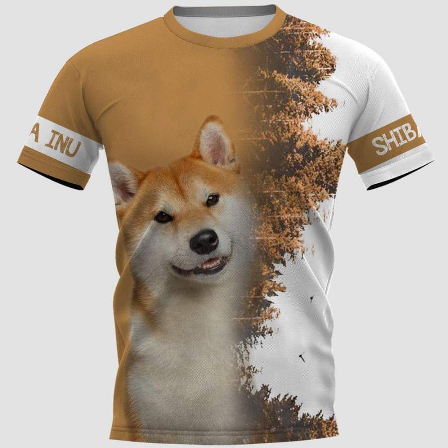 SHIBA INU 3D Zip Hoodie and T-shirt Full Printing