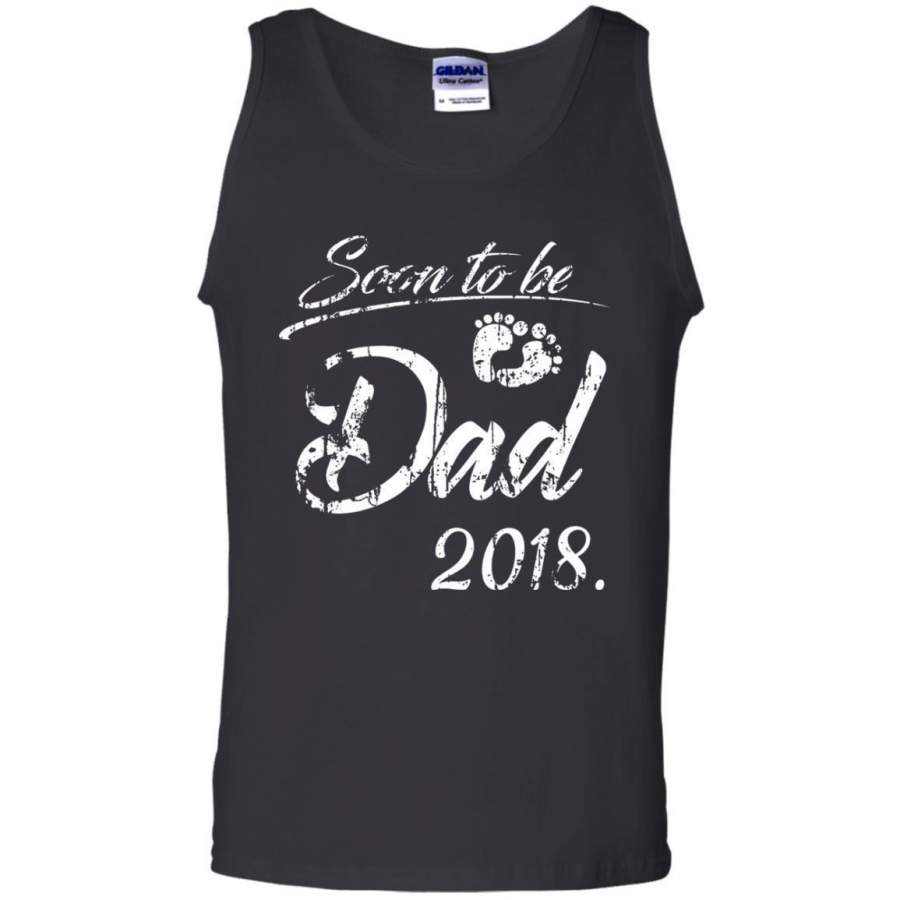 Vintage Soon To Be Dad 2018 Shirt Fathers Day Gifts Tank Top