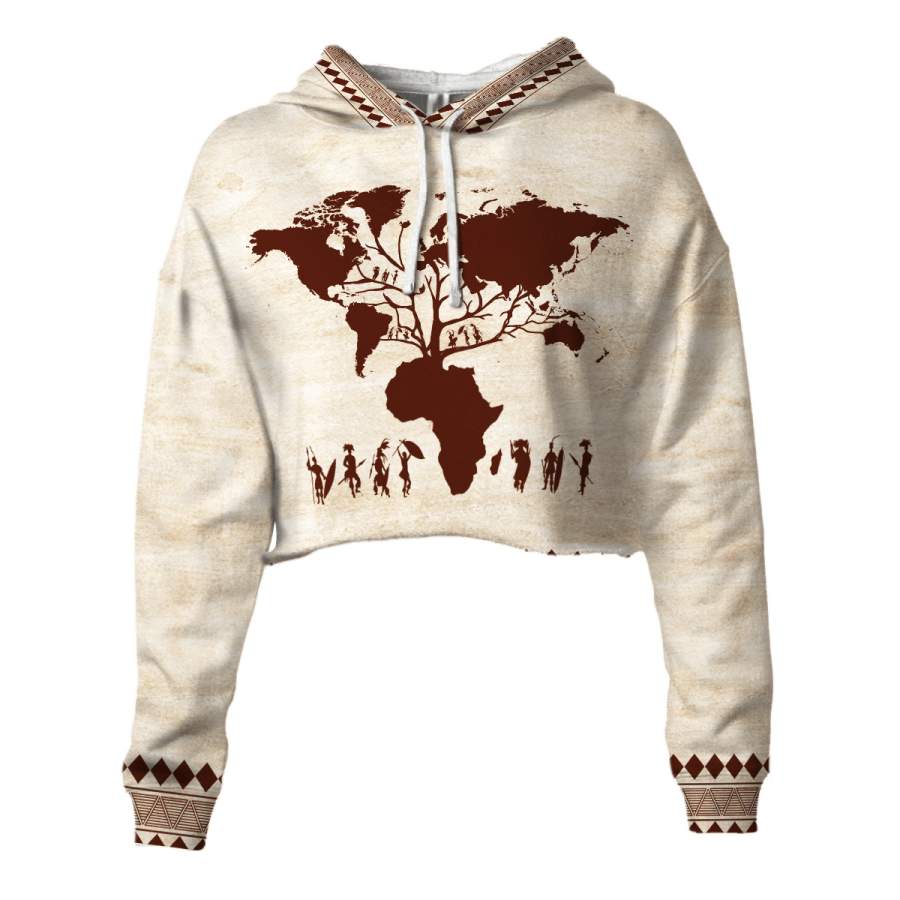 Roots African Cropped Hoodie