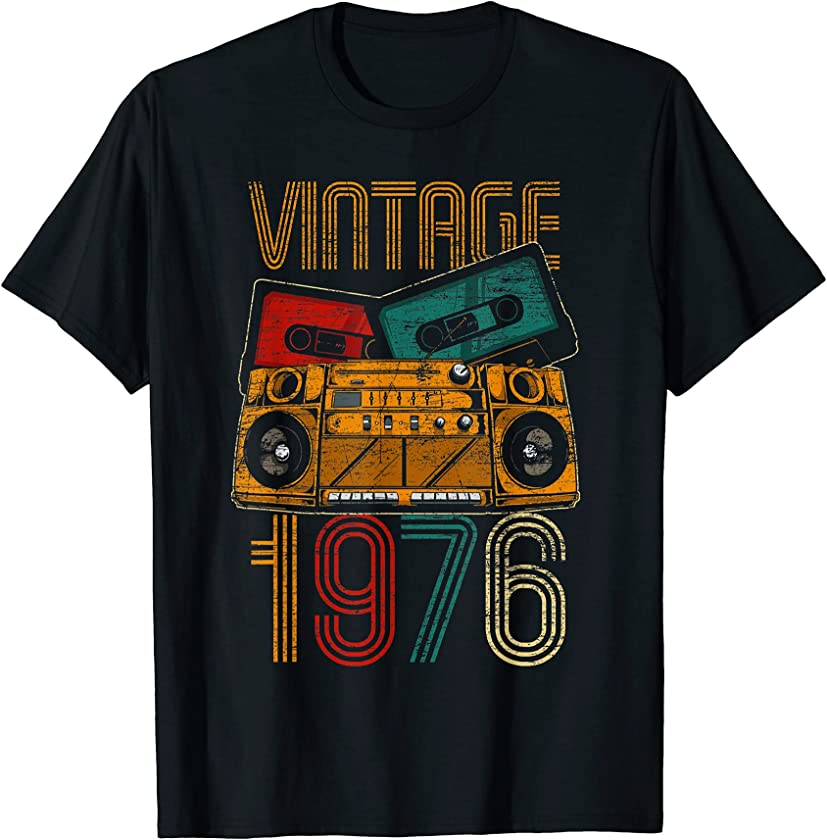 45th Birthday Gifts – Years Old Vintage 1976 T-Shirt