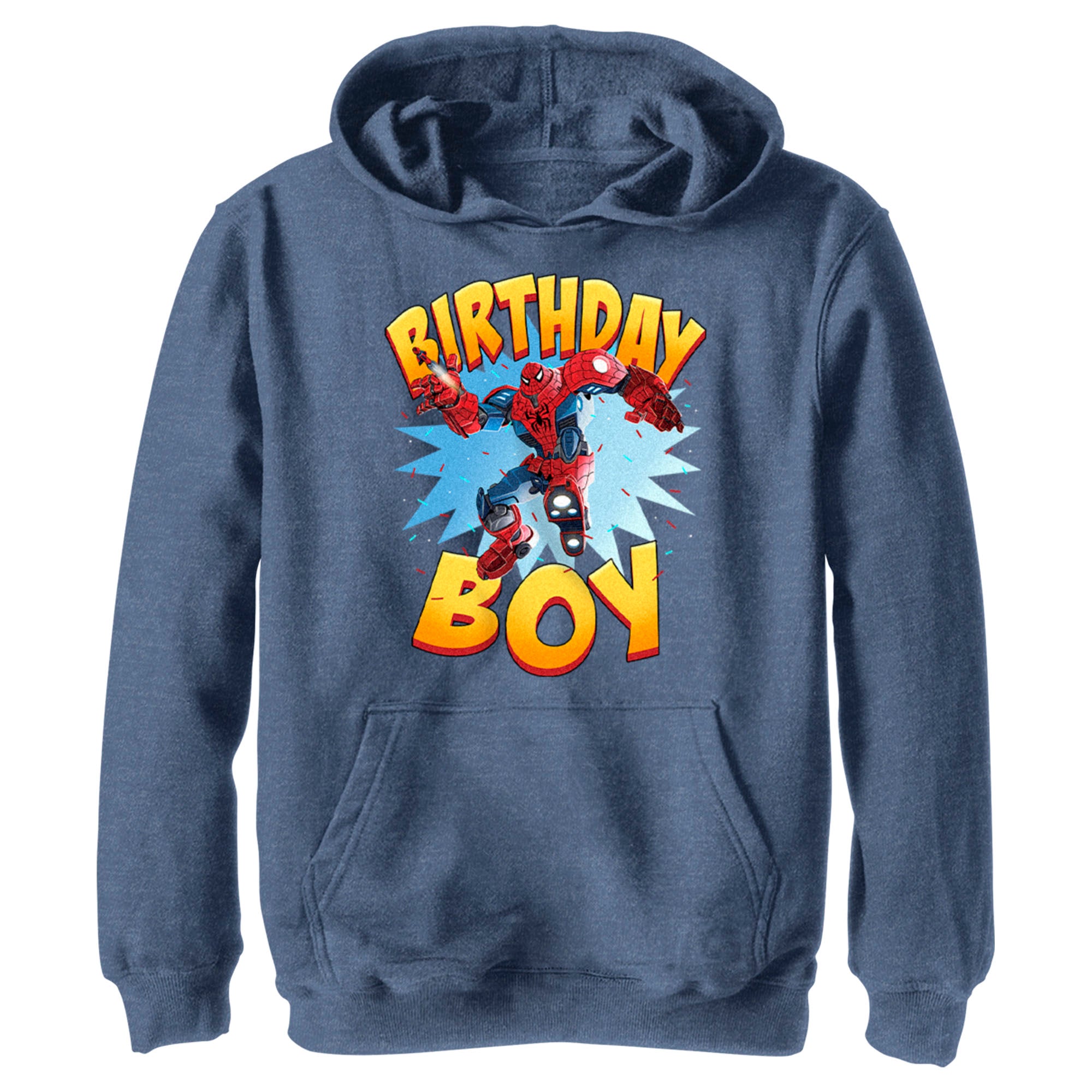 Boy’S Marvel Mech Suit Spider-Man Birthday Pull Over Hoodie