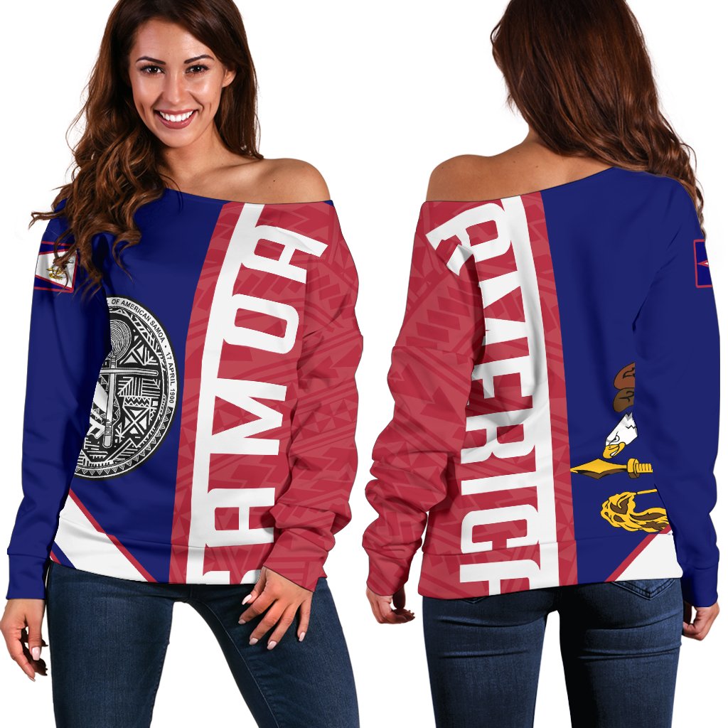 American Samoa Half Concept Shoulder Sweater