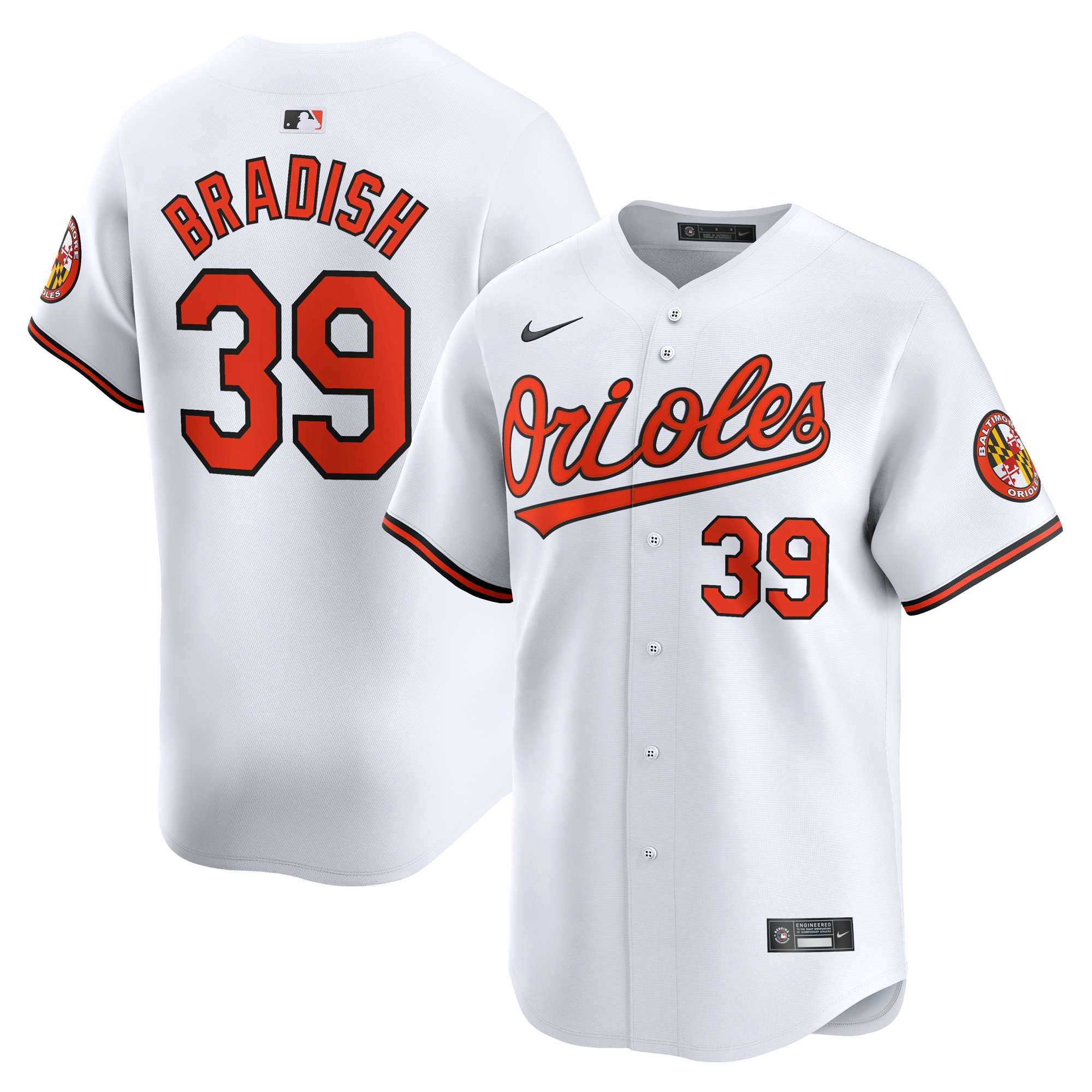 Kyle Bradish Baltimore Orioles Home Limited Player Jersey – White