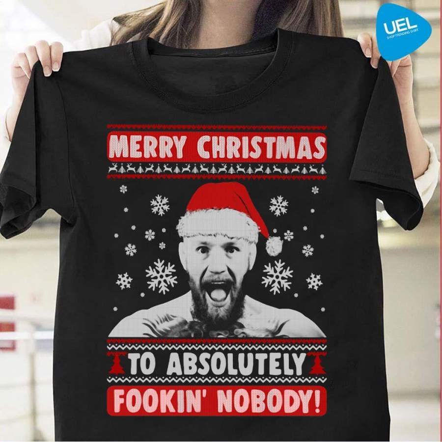 Conor Mcgregor Merry Christmas To Absolutely Fookin’ Nobody Ugly Sweater By Vevotee Store