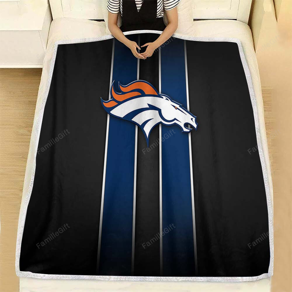 Denver Broncos Fleece Blanket – Football Soft Blanket, Warm Blanket