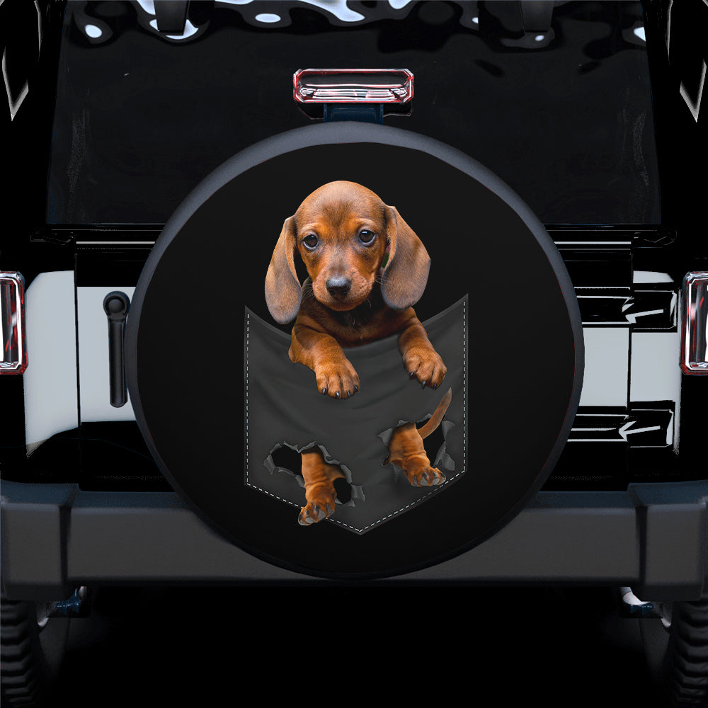 Puppy Dog Hanging Funny Spare Tire Covers Gift For Campers