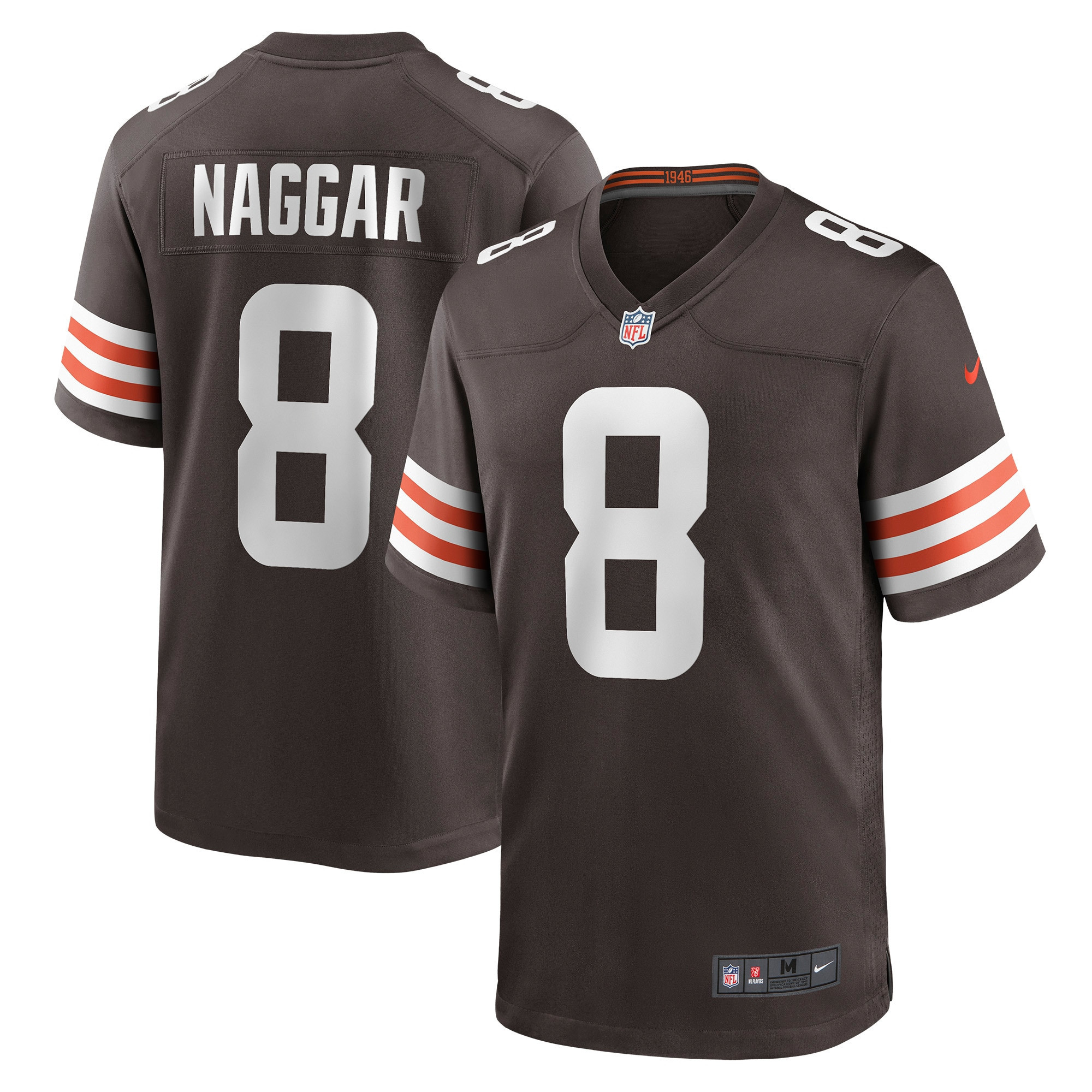 Chris Naggar Cleveland Browns Game Jersey – Brown NFL