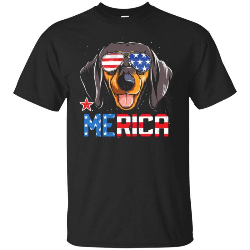 Dachshund Merica 4th Of July T Shirt Men Women Dog Puppy Tee