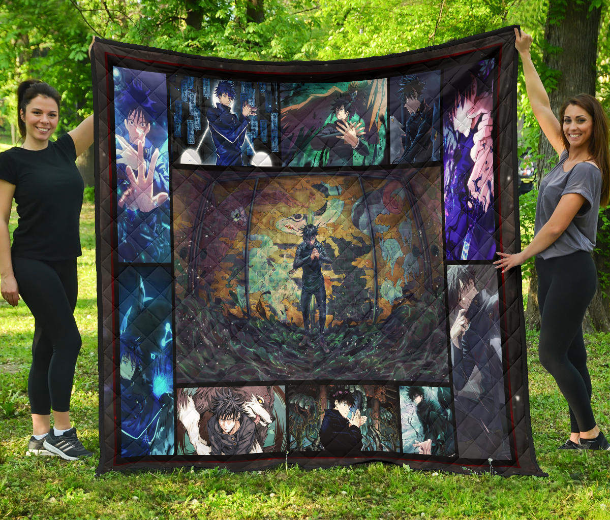 Megumi Fushiguro Jujutsu Kaisen Premium Quilt Blanket Anime Home Decor Custom For Fans Na040401