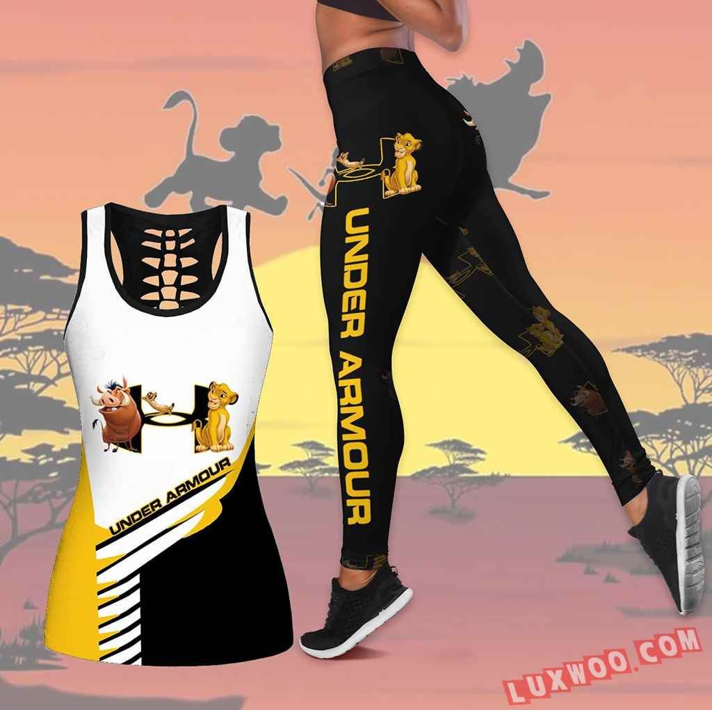 Combo Simba Pumbaa Under Armour Hollow Tanktop Legging Set Outfit K1634