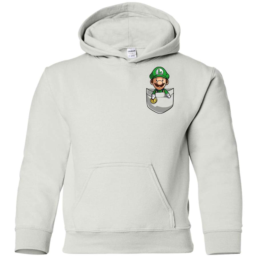 AGR Pocket Luigi Tshirt Youth Pullover Hoodie