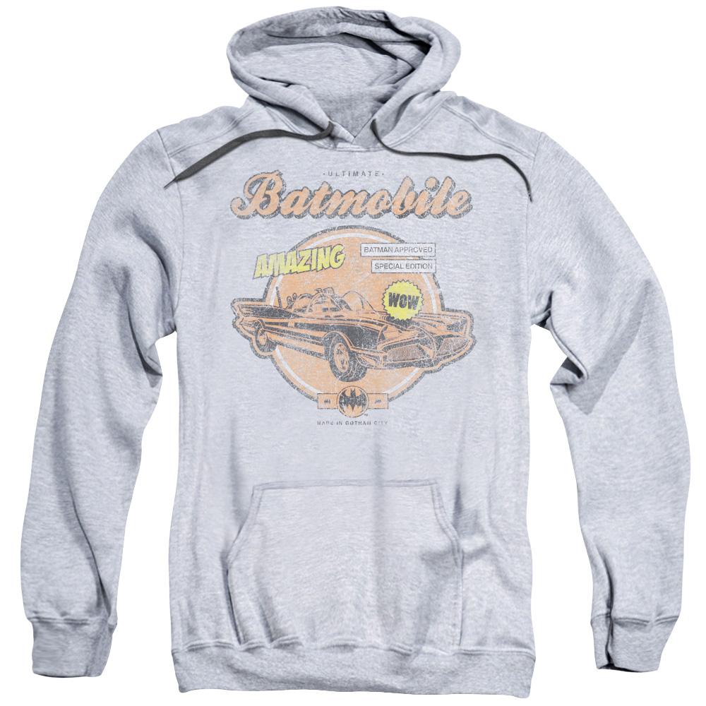 Batman Amazing Batmobile Mens Hoodie Athletic Heather