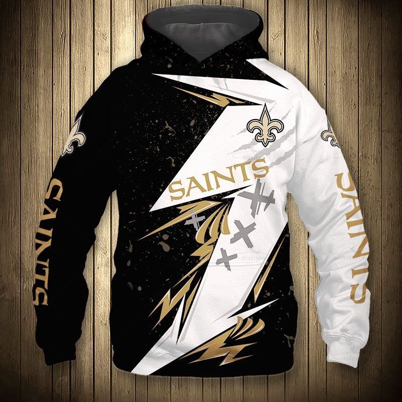 New Orleans Saints Hoodie Thunder Graphic Gift For Men