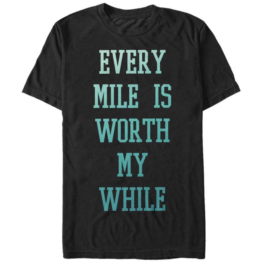 CHIN UP Women’s Every Mile Worth My While  Boyfriend Tee Black