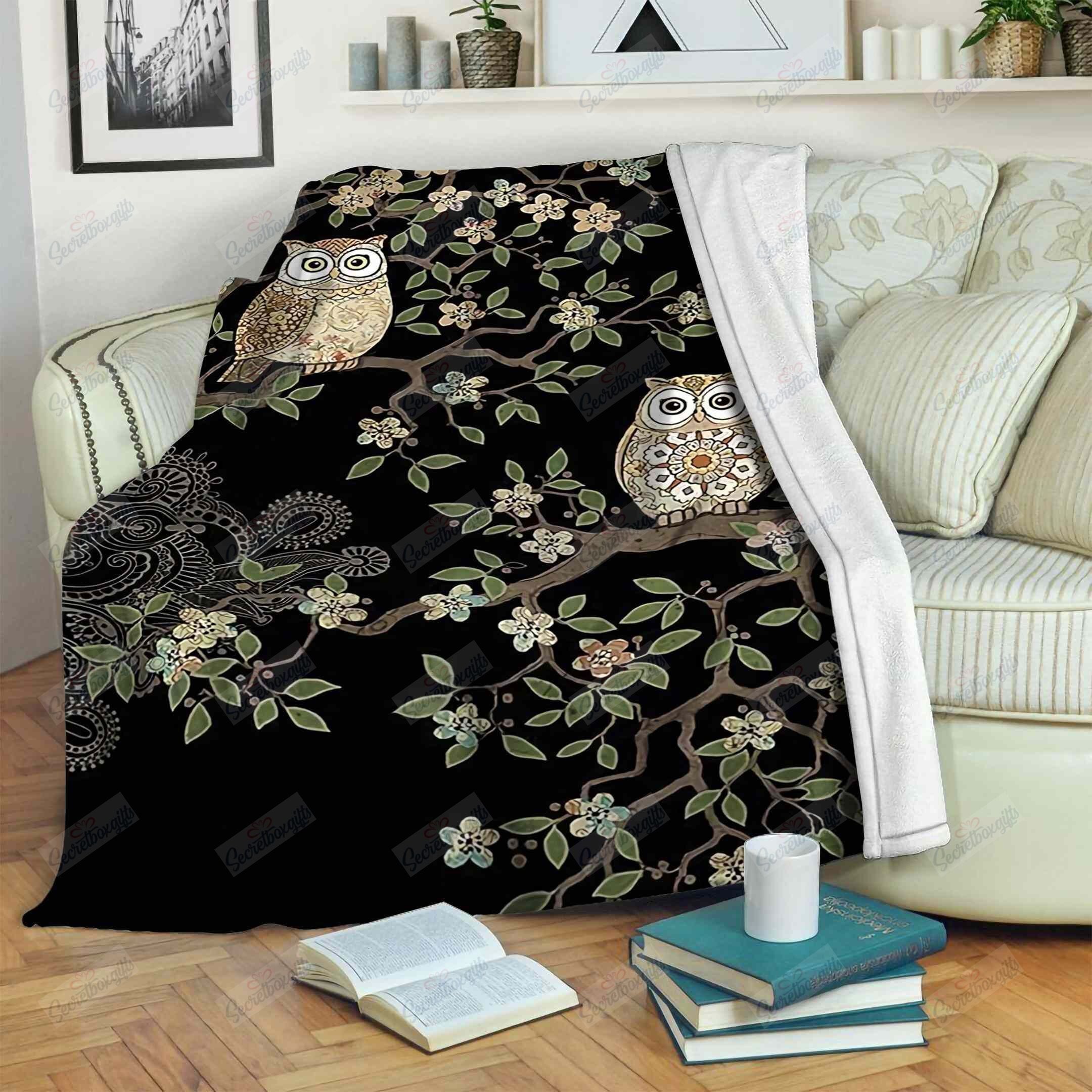 Owl Flower Nature Gs-Cl-Ml2504 Fleece Blanket