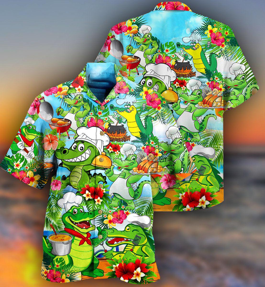 Animals Alligator Chef Hawaii Shirt For Men Women Ha80384