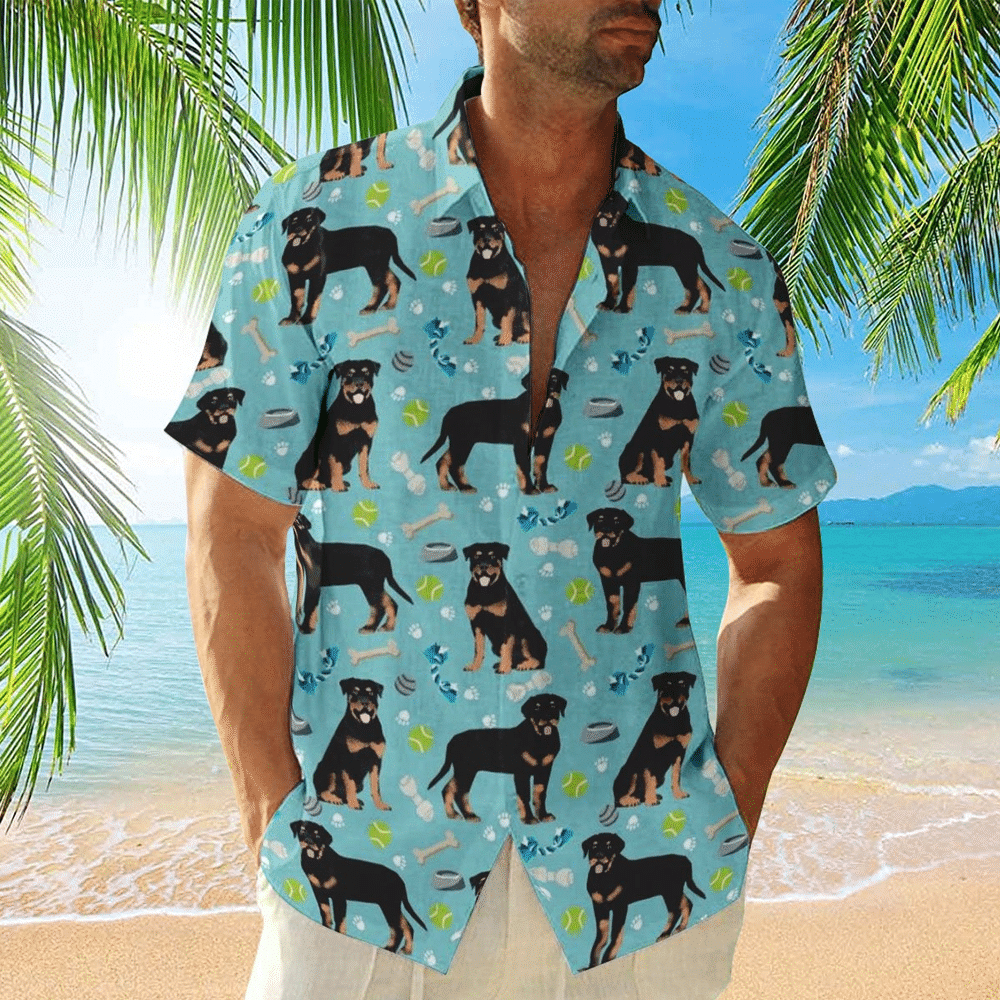 Rottweiler Hawaii Shirt Aloha Ha95205