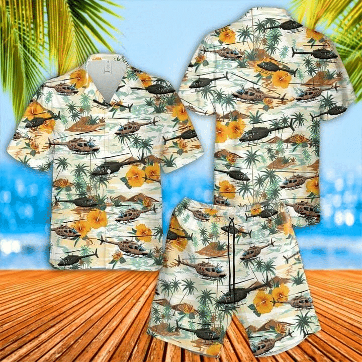 Us Army Bell Kiowa Hawaii Shirt Set Unisex Ha60751