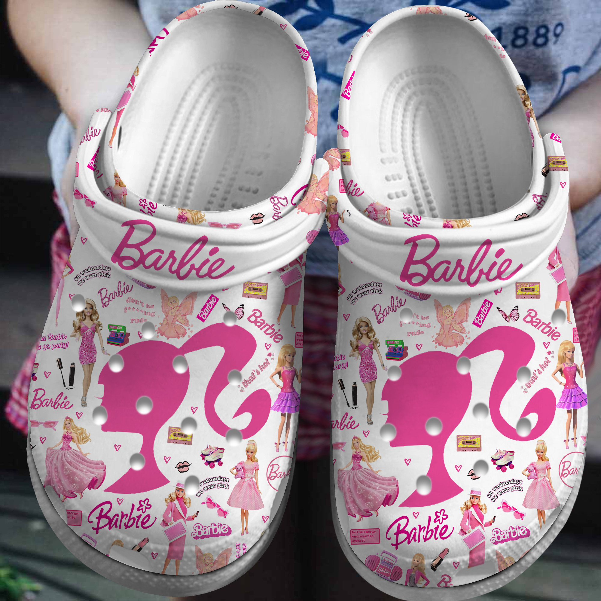 Premium Barbie Cartoon Toy Crocs Crocband Clogs Shoes Comfortable For Men Women and Kids