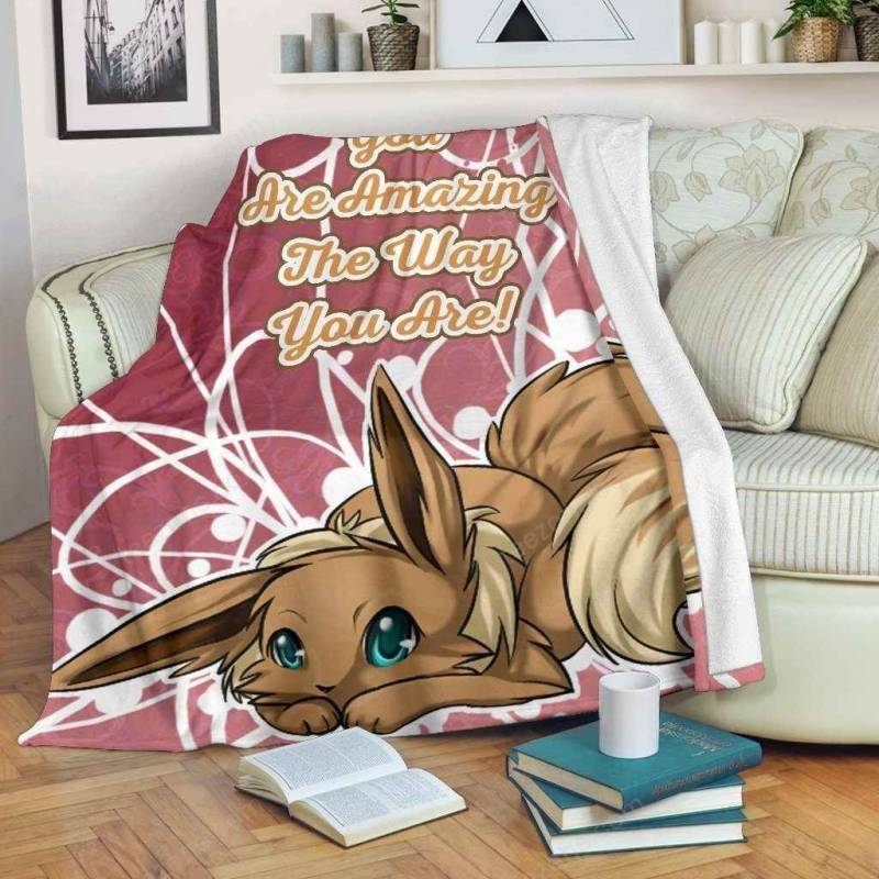 Eevee Amazing Love Quote Premium Fleece Blanket