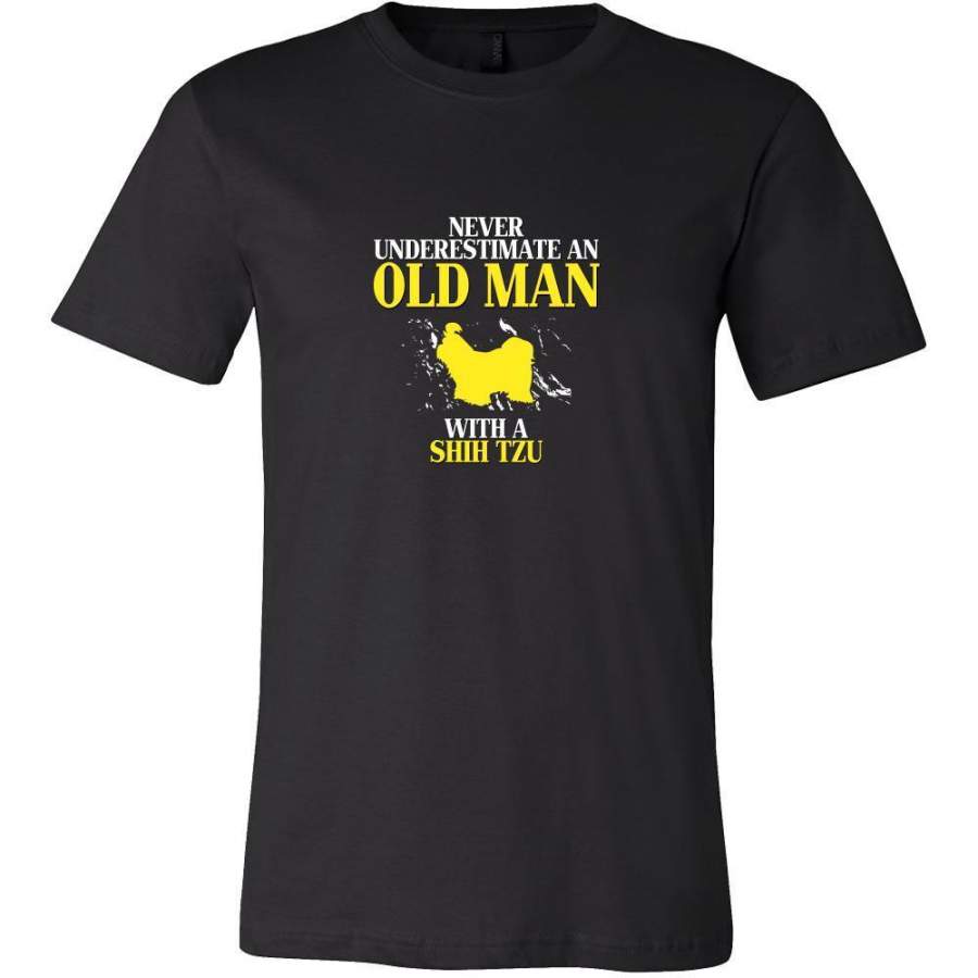 Shih tzu Shirt – Never underestimate an old man with a Shih tzu Grandfather Dog Gift