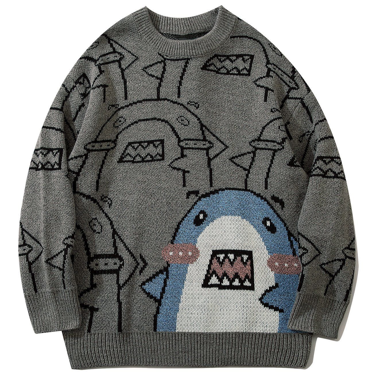 Talishko™ – Shark Print Knit Sweater