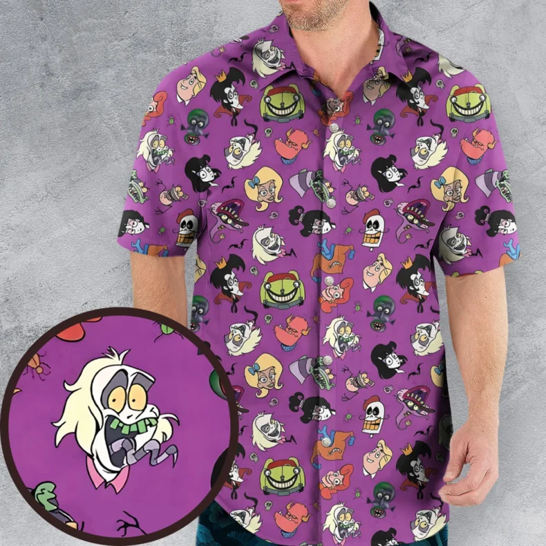 Beetlejuice Cartoon Vintage Hawaiian Shirt