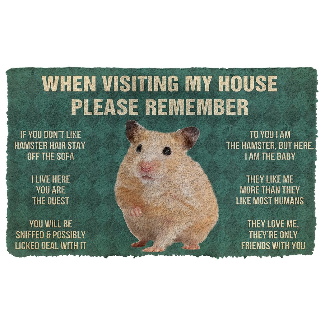 Gearhumans  GEARHUMAN 3D PLEASE REMEMBER HAMSTER DOORMAT