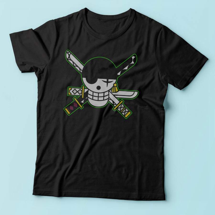 One Piece Zoro Flag Logo Anime Manga Men’S T Shirt