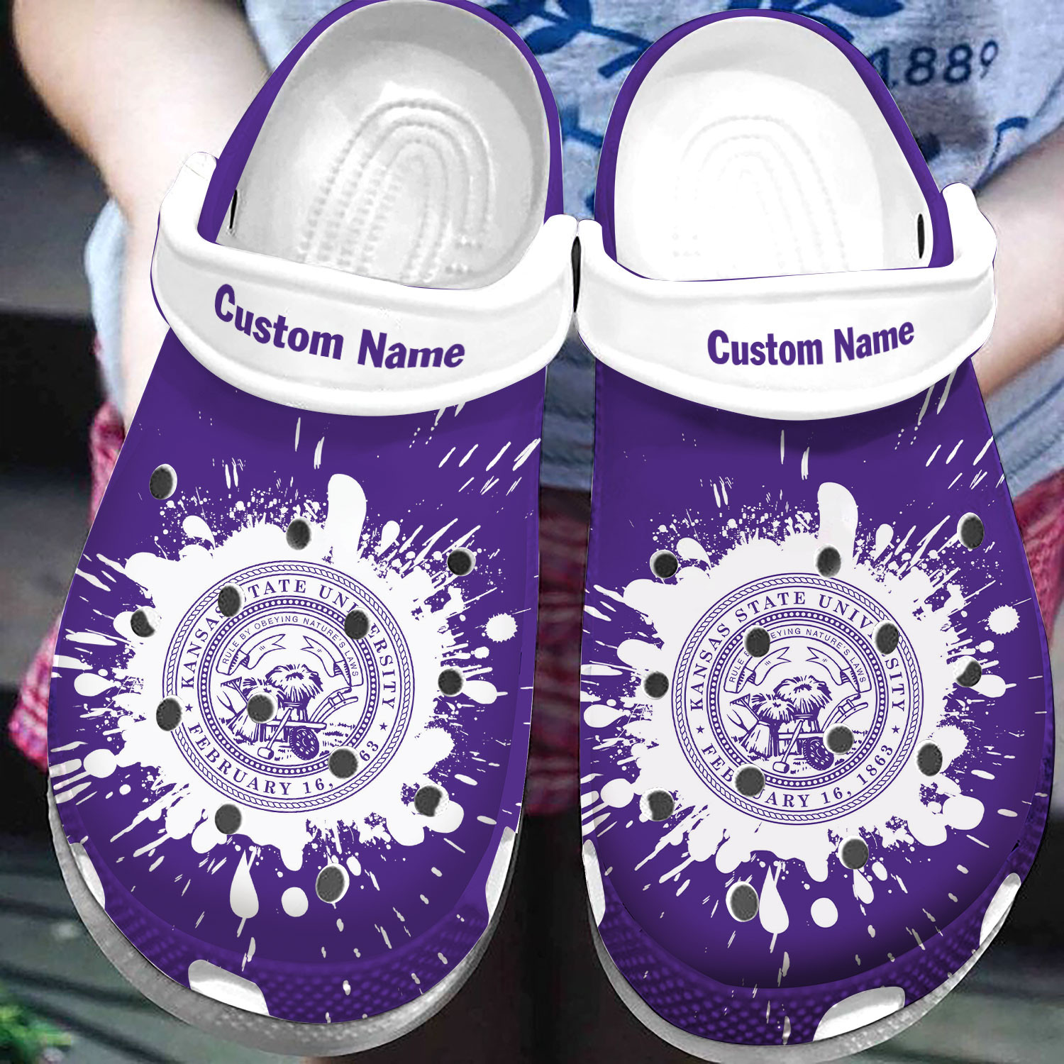 Custom Name It’S Time Back To Kansas State University Clog Shoes #Dh