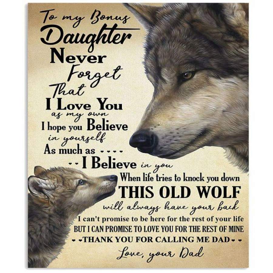 BONUS DAD TO BONUS DAUGHTER-THIS OLD WOLF Vertical Poster