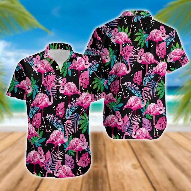 Felacia Amazing Pink Flamingo Tropical Unisex Hawaii Aloha Ha66781