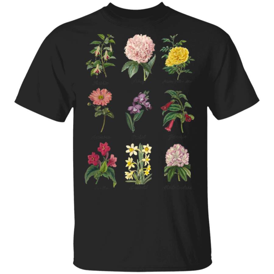 Vintage Botanical Floral Flower G500 Gildan 5.3 oz. T-Shirt